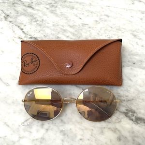 Ray-ban round brown sunglasses